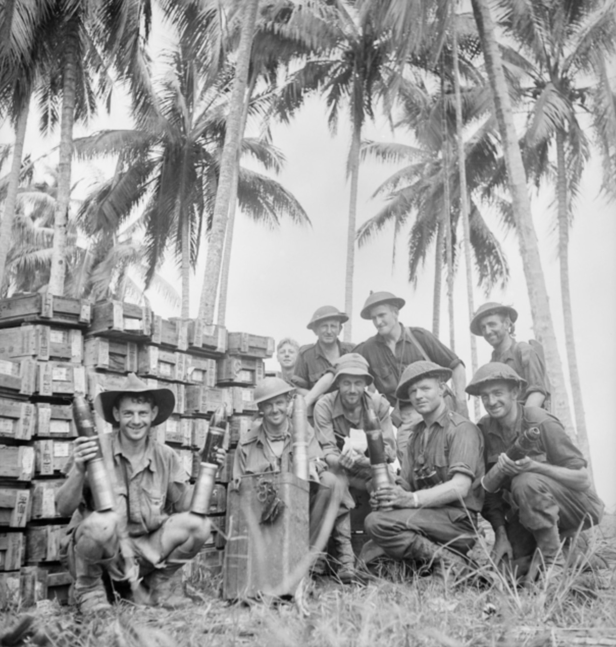 Japanese ammunition captured by Allied forces at Gona. 